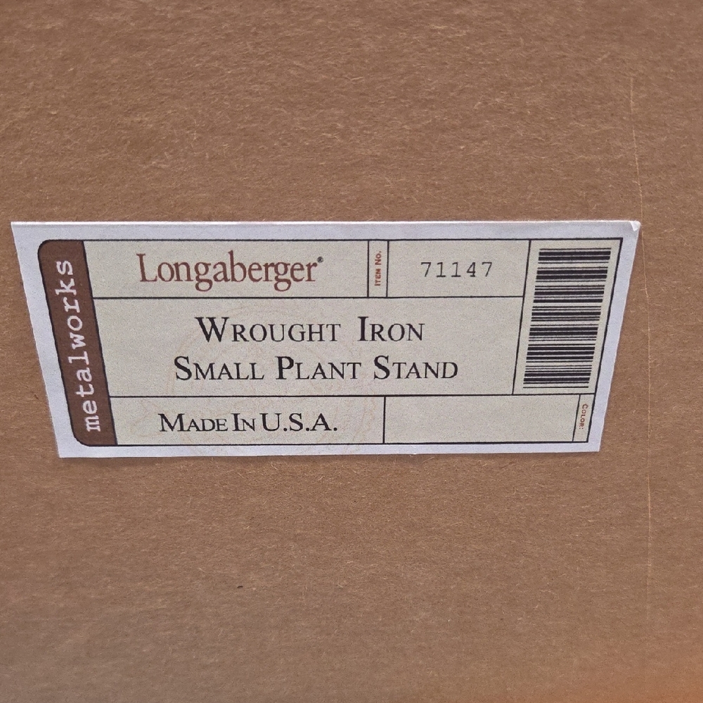 Longaberger Wrought Iron Plant Stand - Black - Picture 2 of 5